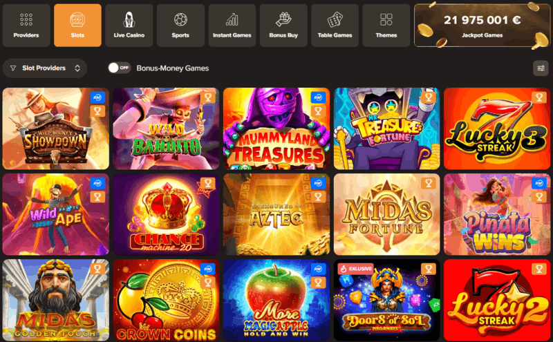 Online-Spielautomaten im Sol Casino