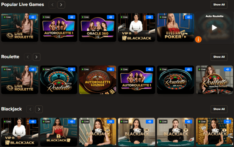 Sol Live Casino