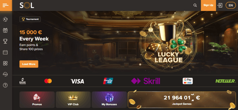 Offizielle Website von Sol Casino