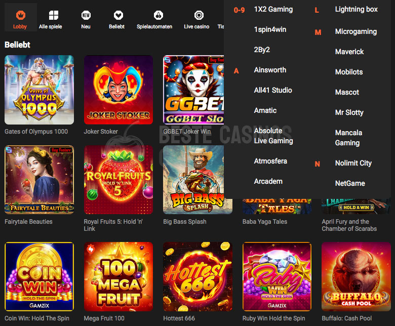 Spielen Sie im GGBET Online-Casino