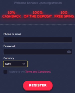 Anmeldung für Vavada Casino