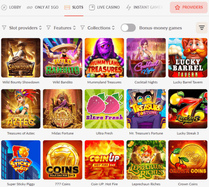 Glücksspiel im 1GO Casino