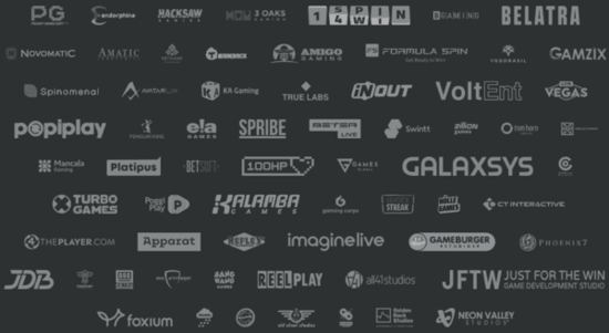 Dazu gehören u. a. BetSoft Gaming, Booming Games, BGaming und Spinomenal