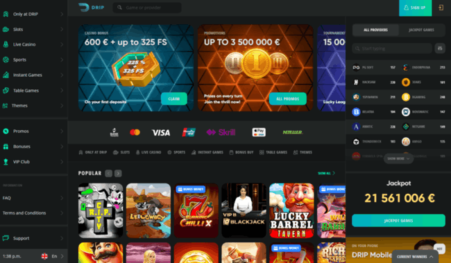 DRIP Casino Offizielle Website