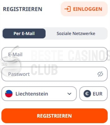 Registrierung im MONRO Casino