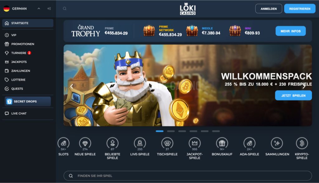 Offizielle Loki Casino Website