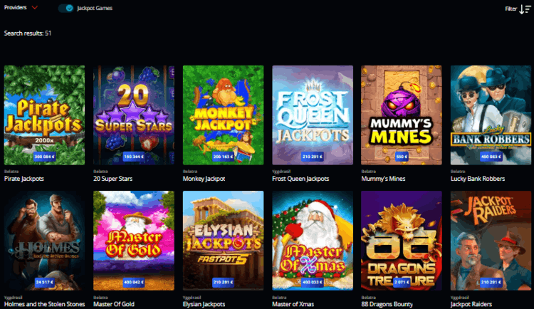 Jackpots im STARDA Casino