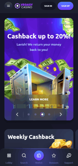 Vegasy Mobile Casino